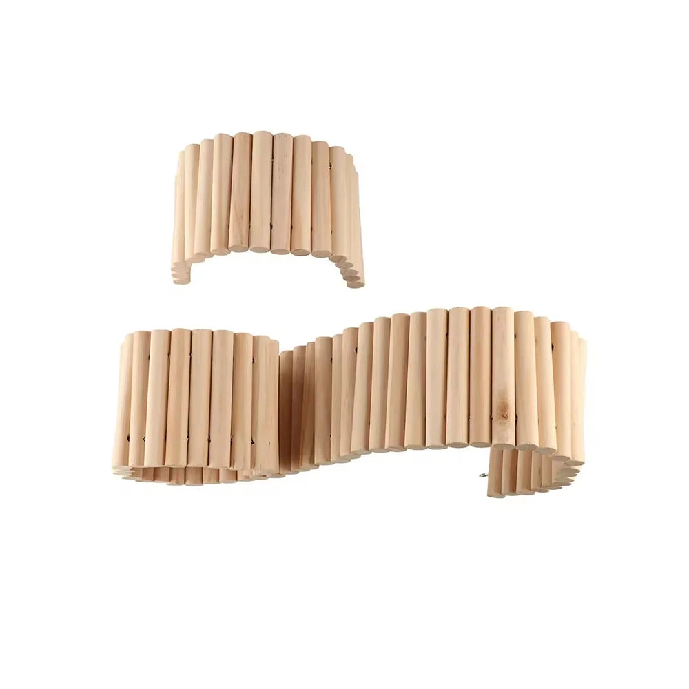 Bendable Wooden Hamster Habitat Fence & Climbing Bridge