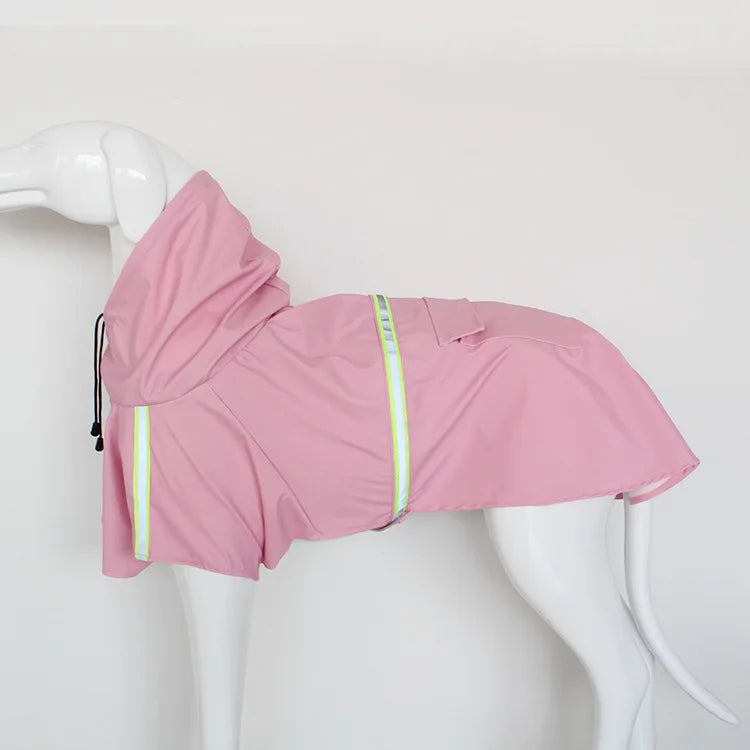 Corgi Cloak Style Hooded Dog Raincoat, Reflective Waterproof Poncho