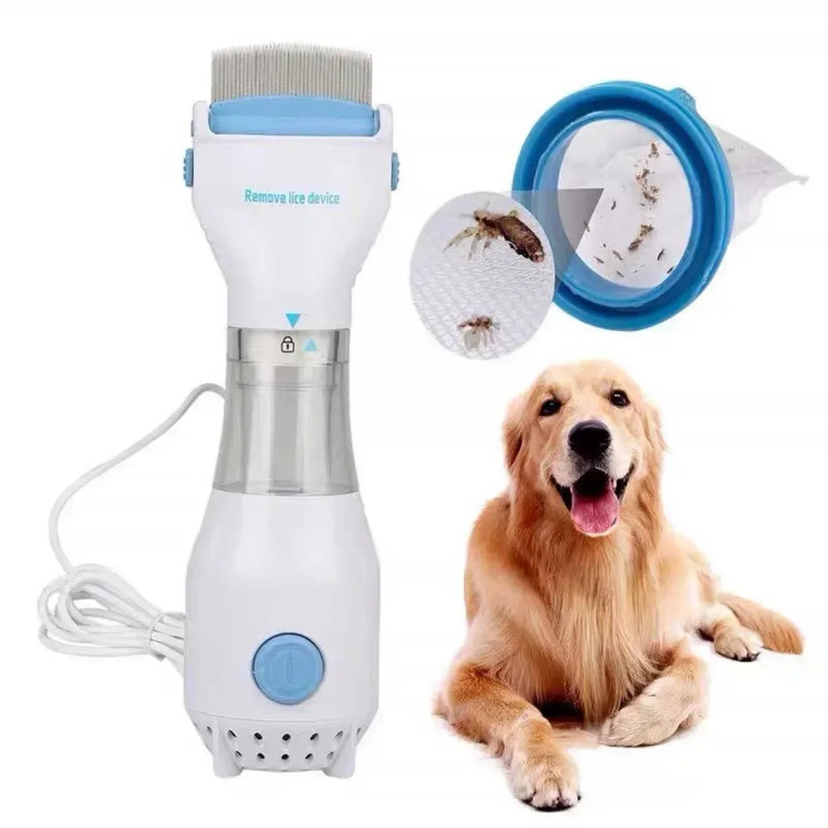 Electric Flea and Lice Comb for Dogs and Cats, Pet Hair Cleaning Tool