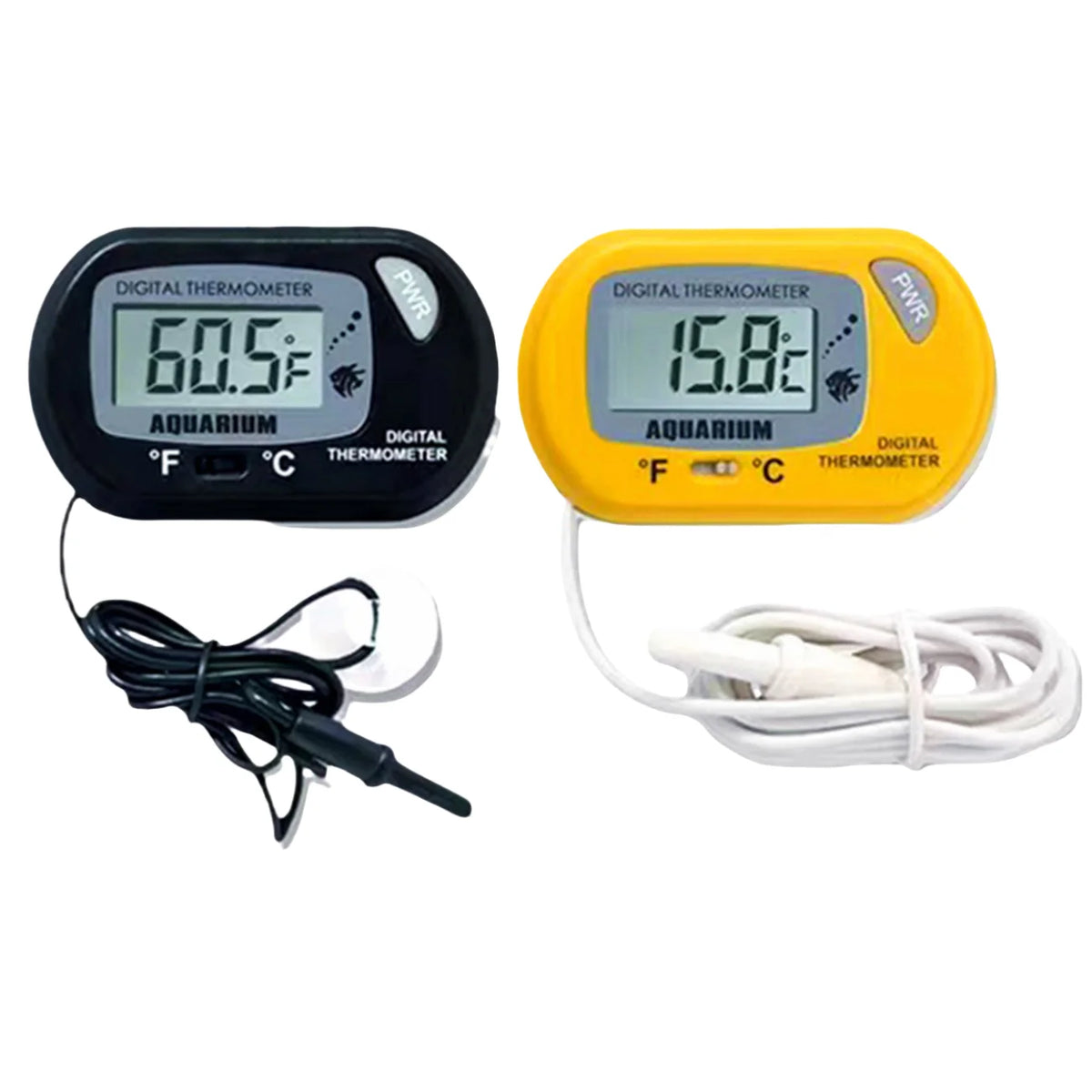 Digital Aquarium Thermometer with Probe & Suction Cup for Fish Tanks