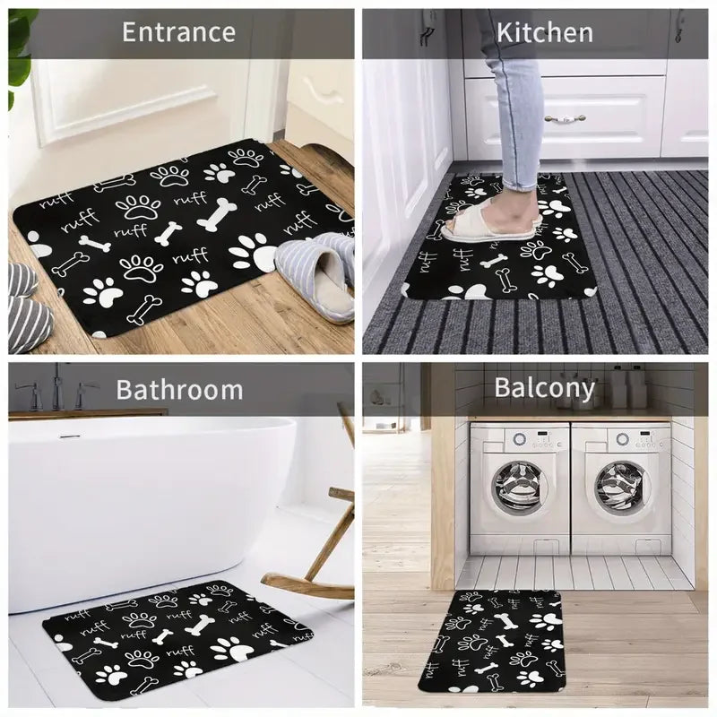 French Bulldog Print Doormat, Non-Slip Washable Floor Mat