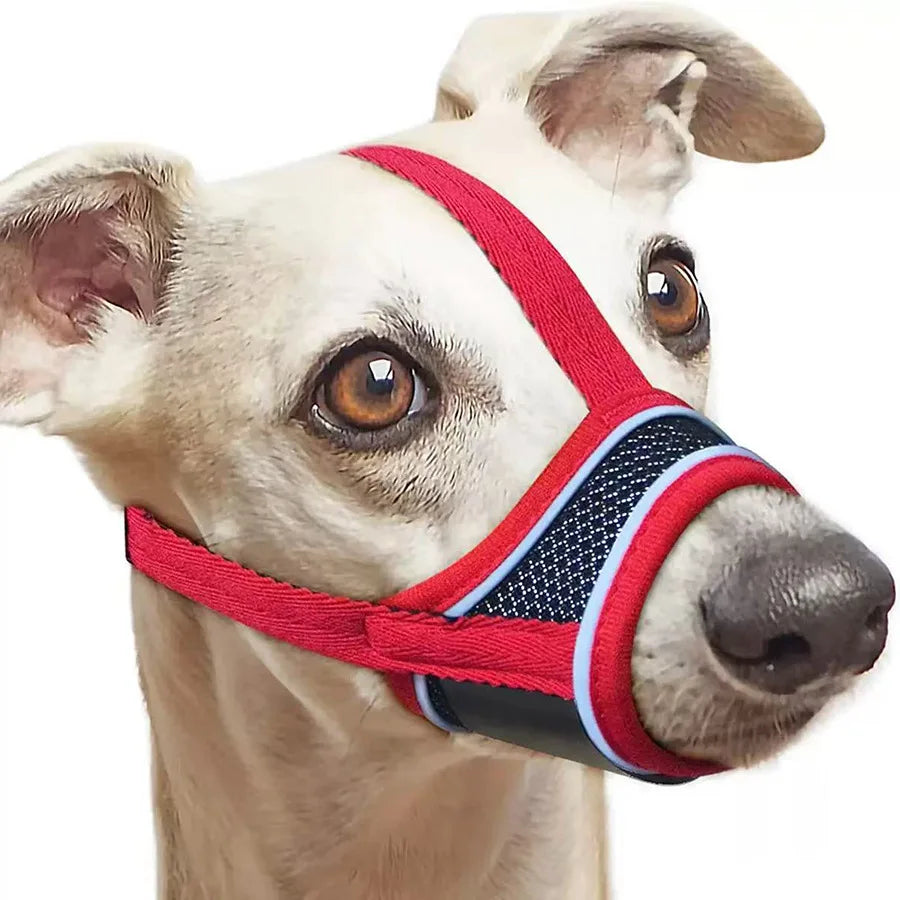 Breathable Mesh Dog Muzzle with Reflective Strap, Allows Drinking
