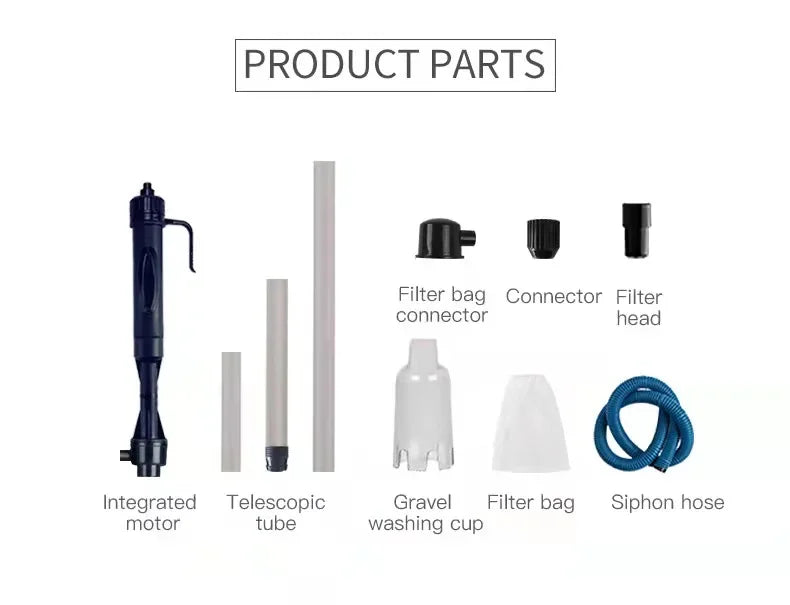 Electric Aquarium Gravel Cleaner and Water Change Siphon Pump