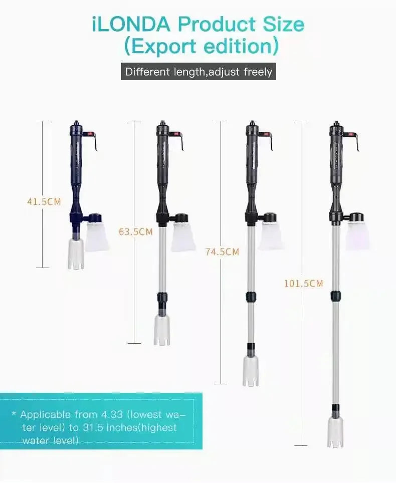 Electric Aquarium Gravel Cleaner and Water Change Siphon Pump