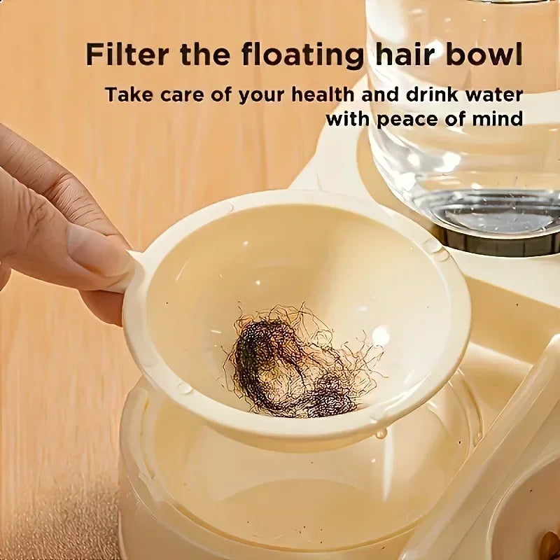 Automatic Gravity Pet Feeder & Water Dispenser Dual Bowl Set