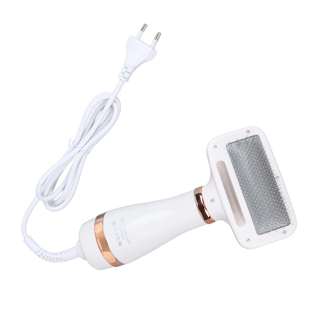 2-in-1 Handheld Pet Grooming Dryer with Slicker Brush for Dogs