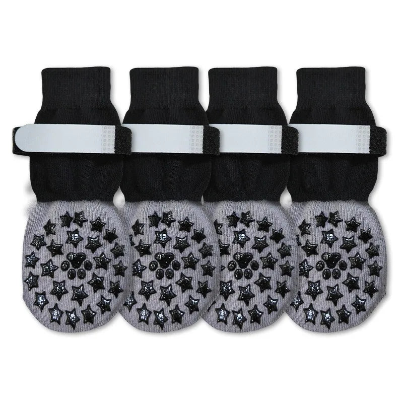 4-Piece Waterproof Anti-Slip Dog Socks for Dogs & Cats