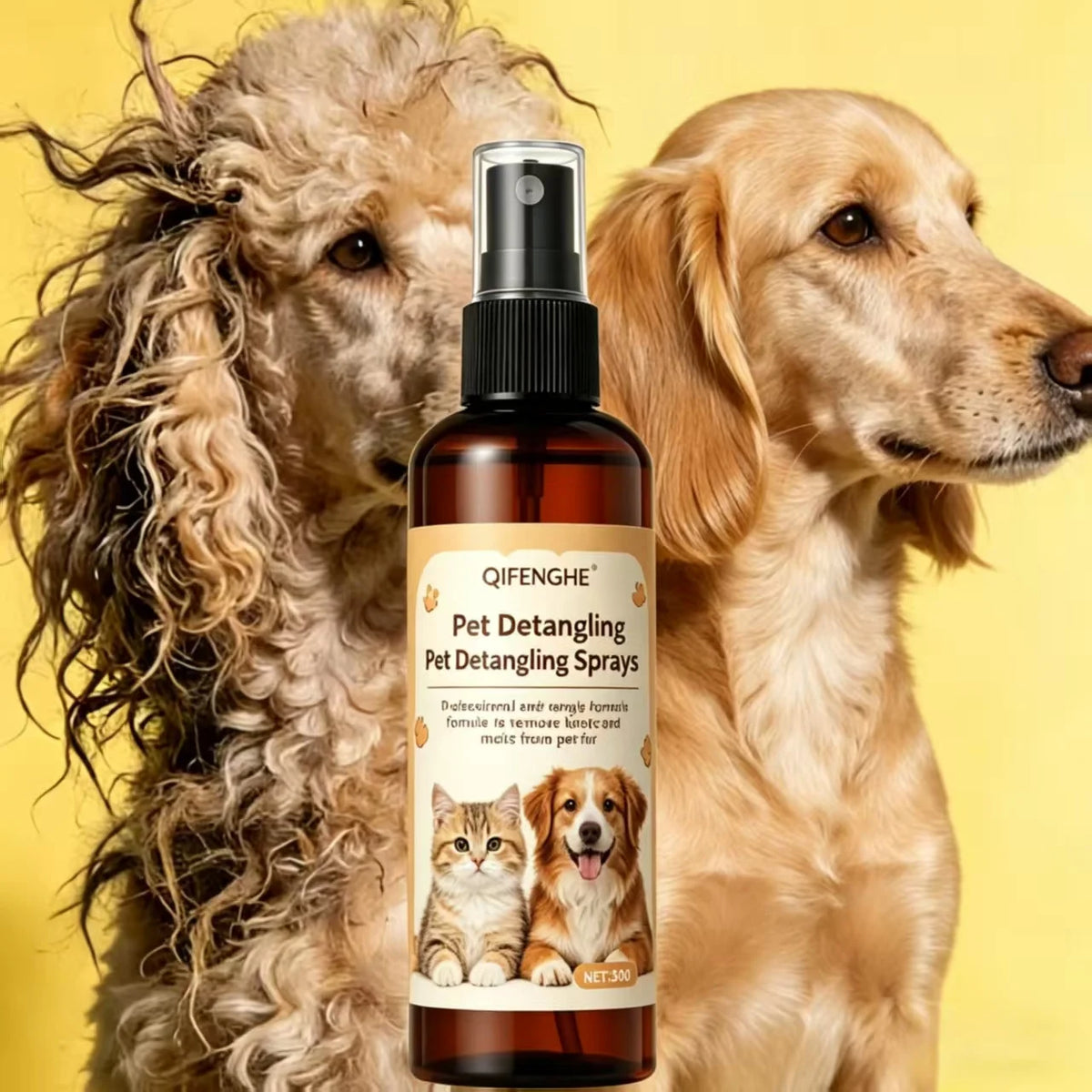 Pet Detangling Spray, Leave-In Conditioner for Dogs & Cats, 50ml