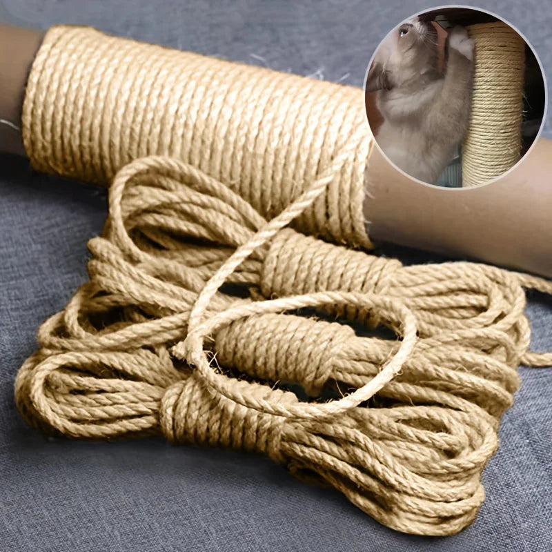Natural Jute Rope Cat Scratcher for Furniture Protection 10M