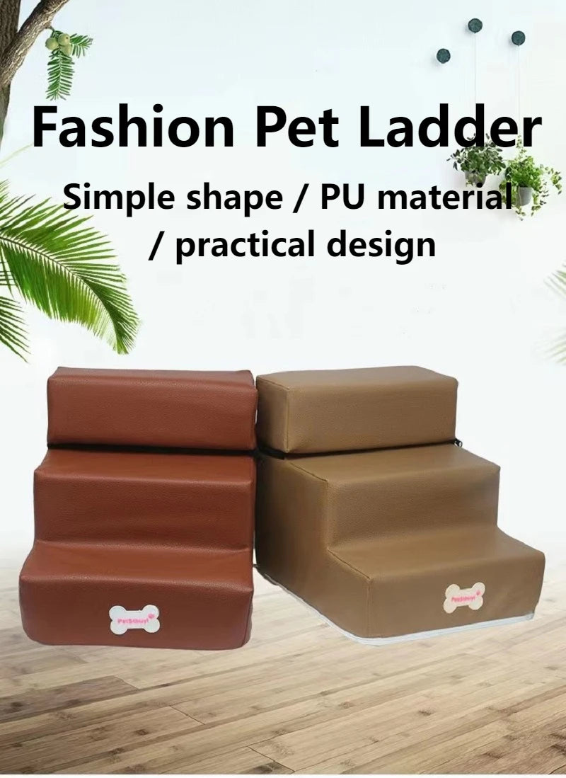 3-Step Anti-Slip Pet Stairs for Small Dogs and Cats to Bed