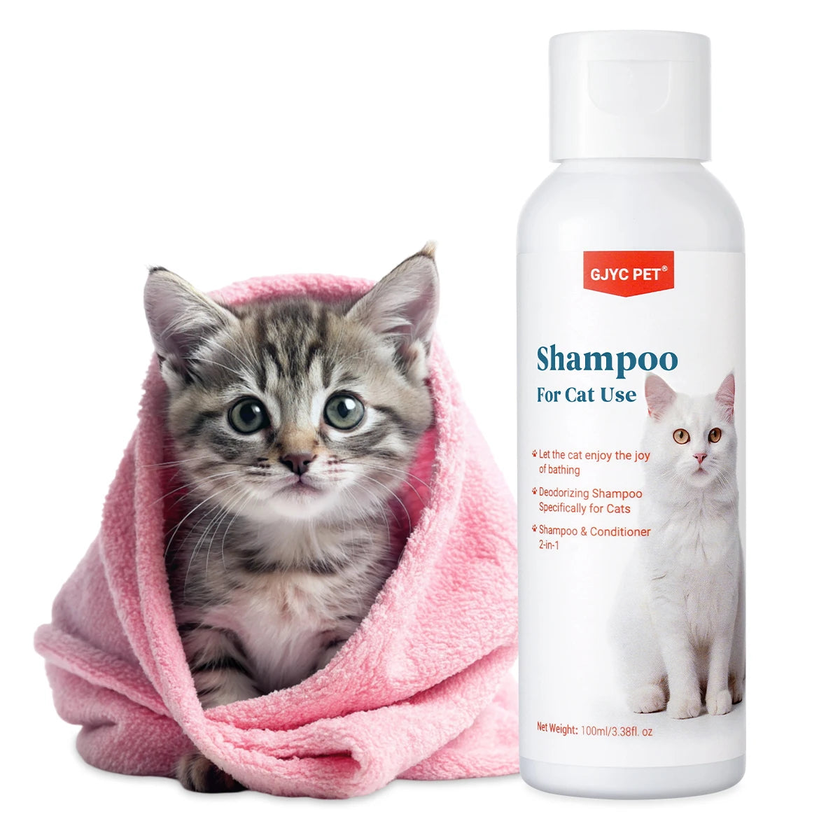 Gentle Moisturizing Cat Shampoo for Soft, Shiny, Odor-Free Fur
