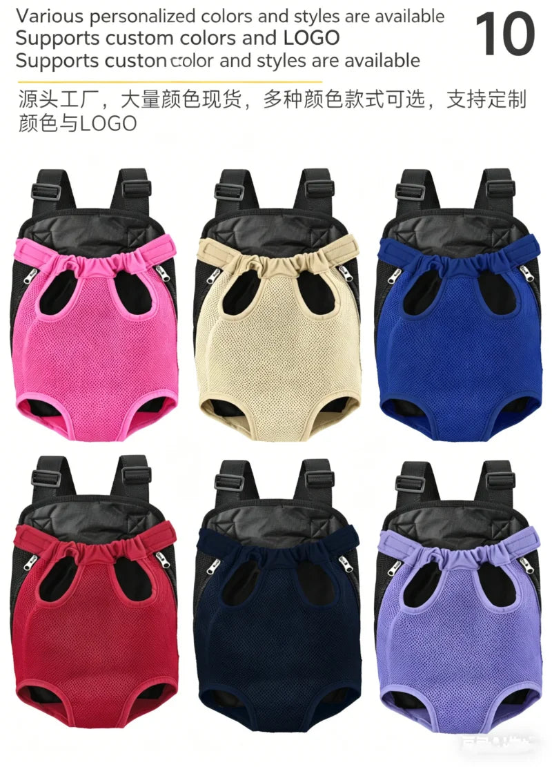 Double-Shoulder Pet Carrier Bag, Breathable Travel Backpack