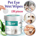 Pet Eye Wipes for Dogs and Cats, Gentle Tear Stain Remover, 130 Ct