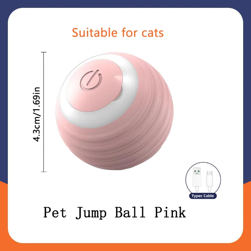 Automatic Moving Bouncing Ball Toy for Dogs, USB Rechargeable Play