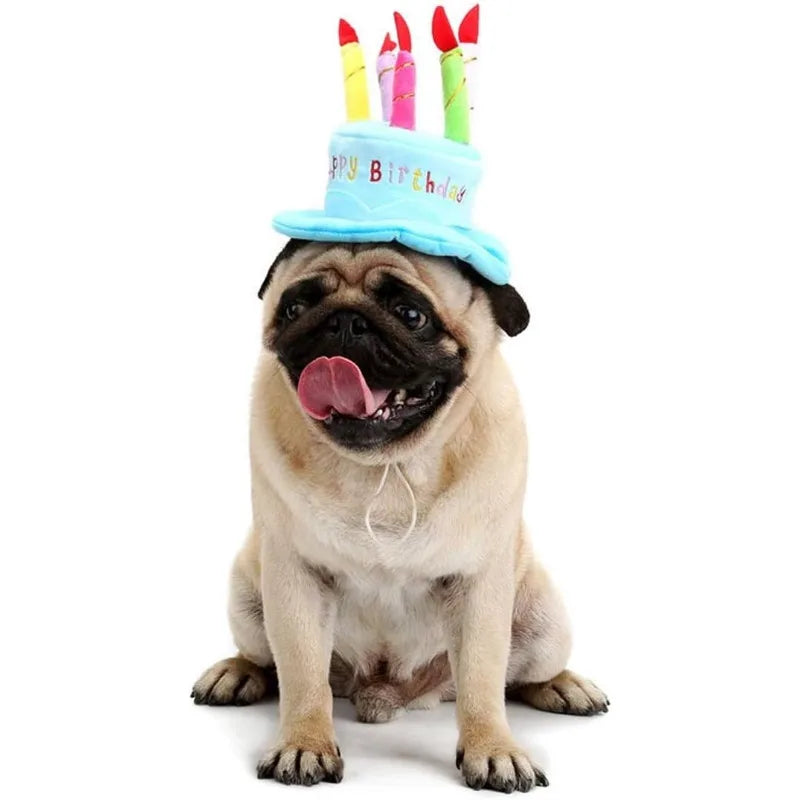 Dog Birthday Cake Hat, Cute Pet Party Headwear Cap