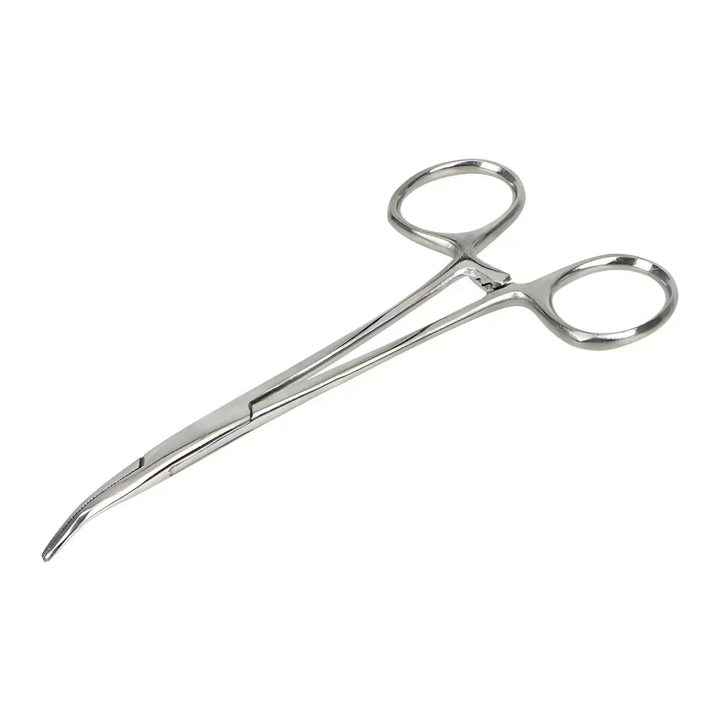 Curved Stainless Steel Pet Hemostat for Ear Hair Removal & Grooming