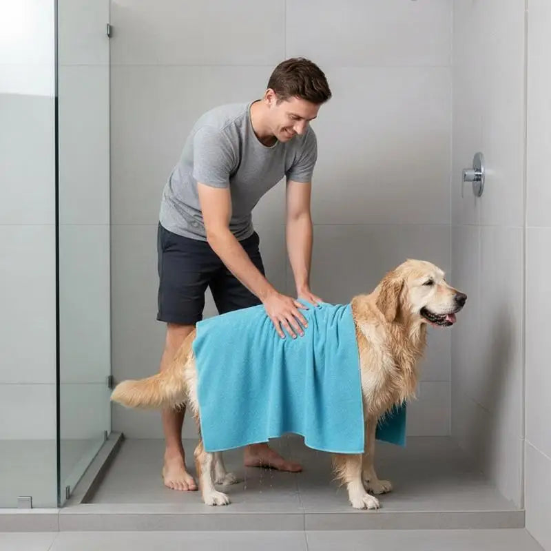 Quick-Dry Pet Bath Towel, Ultra Absorbent Microfiber for Dogs