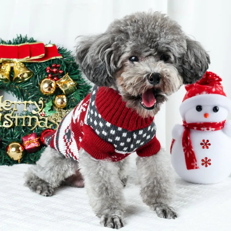 Knitted Christmas Sweater for Small and Medium Dogs and Cats