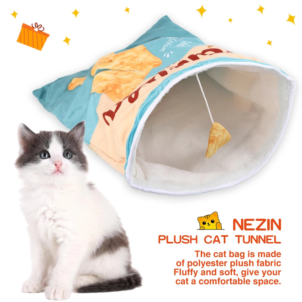 Halloween Print Collapsible Cat Tunnel Toy for Kittens