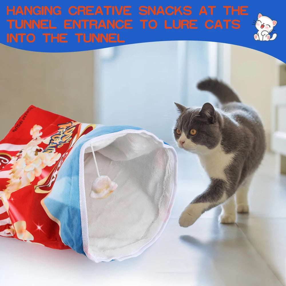 Halloween Print Collapsible Cat Tunnel Toy for Kittens