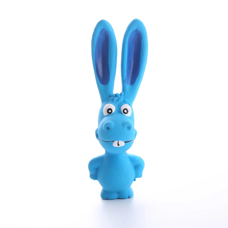 Squeaky Latex Rabbit Dog Chew Toy, Soft Rubber Puppy Toy