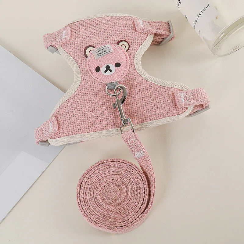 Adjustable Rabbit Harness and Leash Set for Safe Outdoor Walks