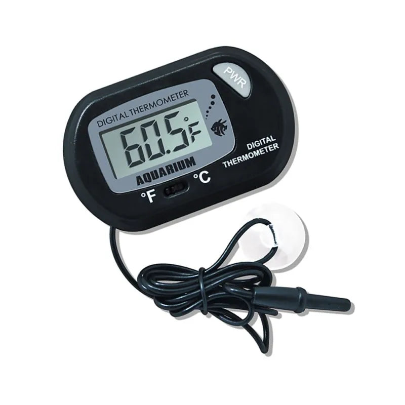 Digital Aquarium Thermometer with Probe & Suction Cup for Fish Tanks