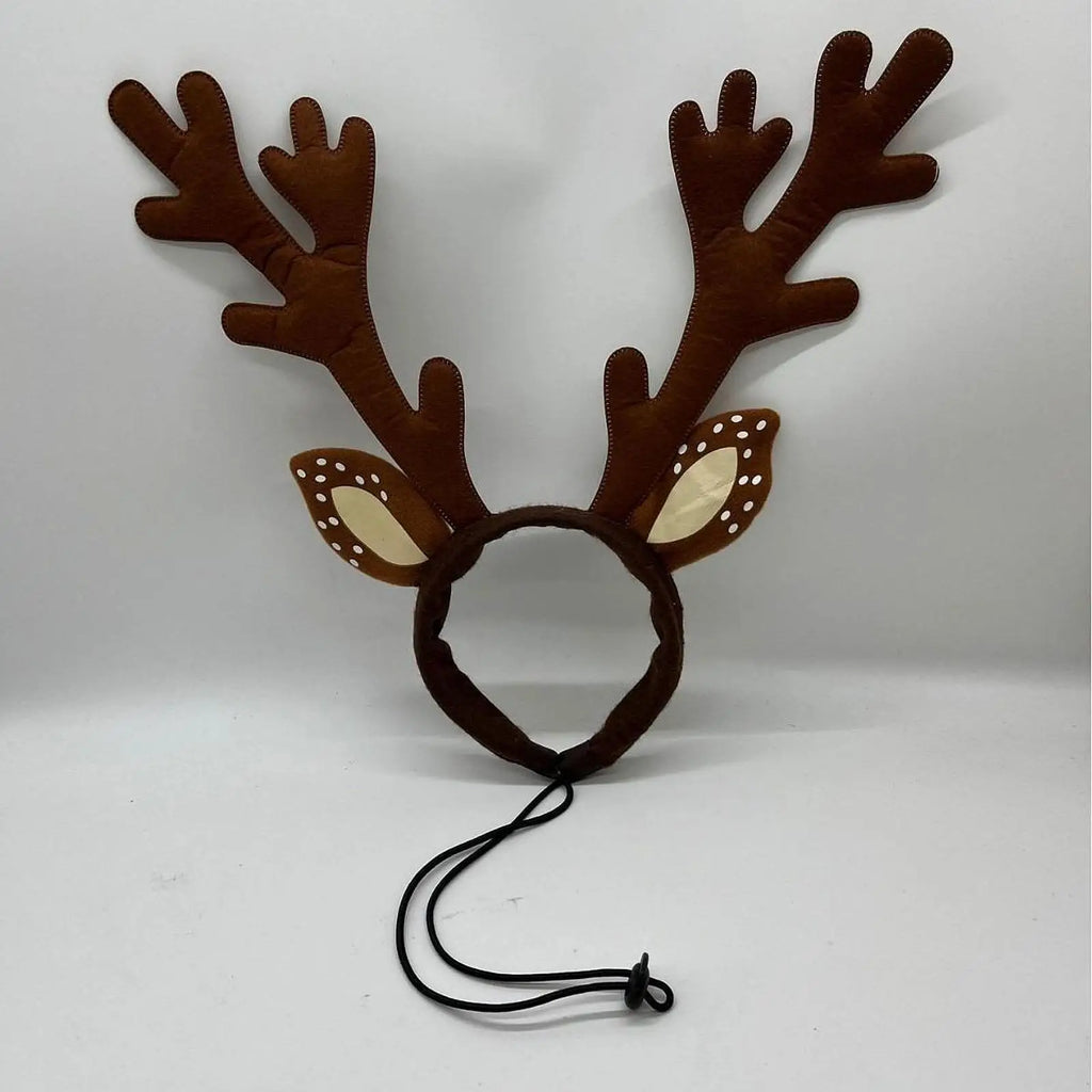 Christmas Reindeer Antlers Headband for Dogs & Cats, Holiday Costume