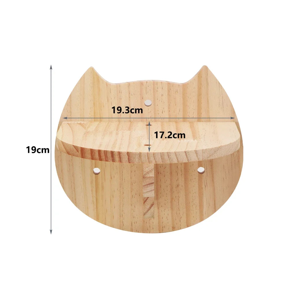 Wall-Mounted Cat Climbing Shelf Set with Scratching Post & Hammock