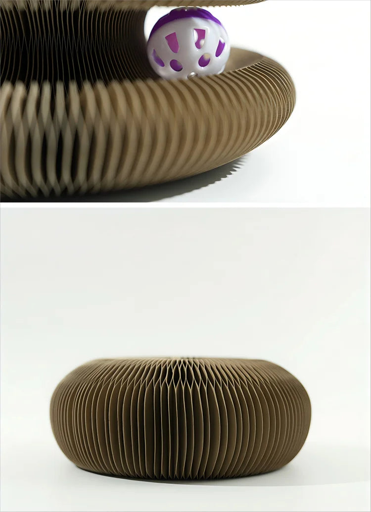 Foldable Accordion Cardboard Cat Scratching Board Lounge