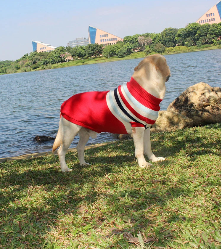 Christmas Dog Sweater, Reindeer Snowflake Knitted Xmas Pullover
