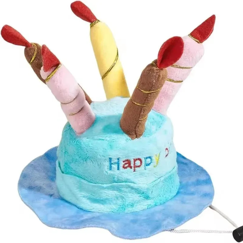 Dog Birthday Cake Hat, Cute Pet Party Headwear Cap