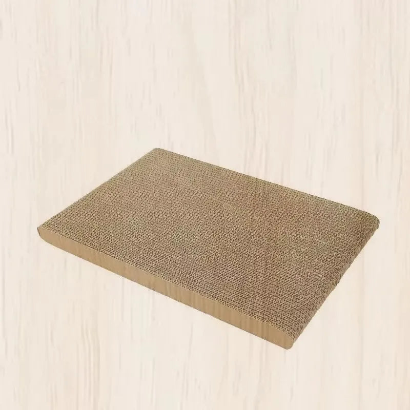 2-Panel Cardboard Cat Scratcher Lounge Bed, Replaceable Pad