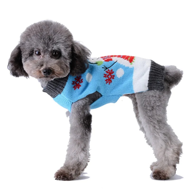 Soft Warm Christmas Turtleneck Dog Sweater for Small Dogs