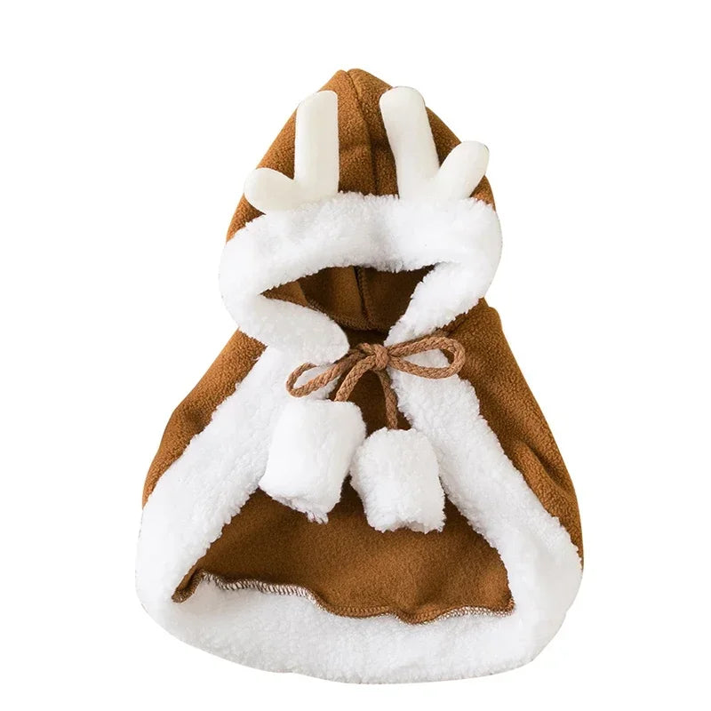 Santa Claus Cape Costume for Cats & Small Dogs, Christmas