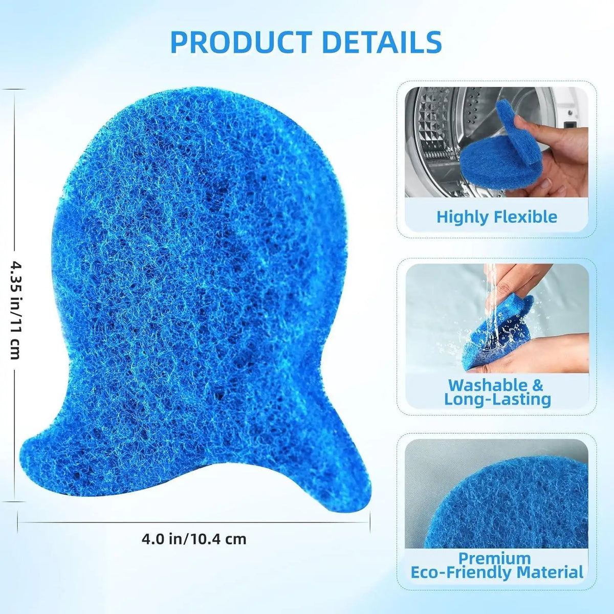 5-Pack Reusable Pet Hair Catcher Balls for Laundry and Dryer