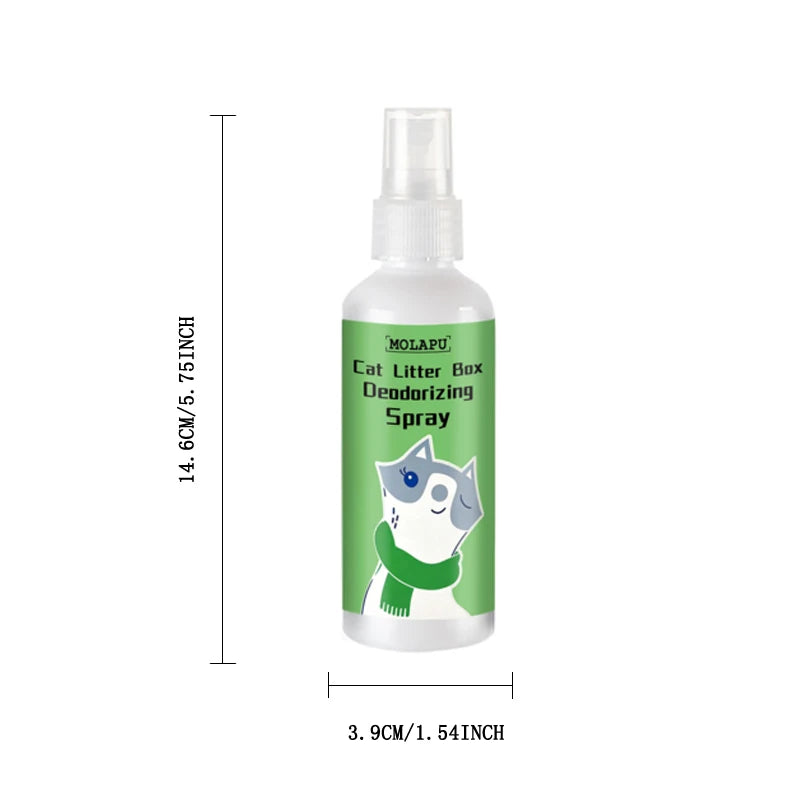 Cat Litter Box Deodorizing Spray, Fast Urine & Feces Odor Eliminator