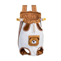 Breathable Front-Facing Cat Carrier Backpack with Leg-Out Chest Bag