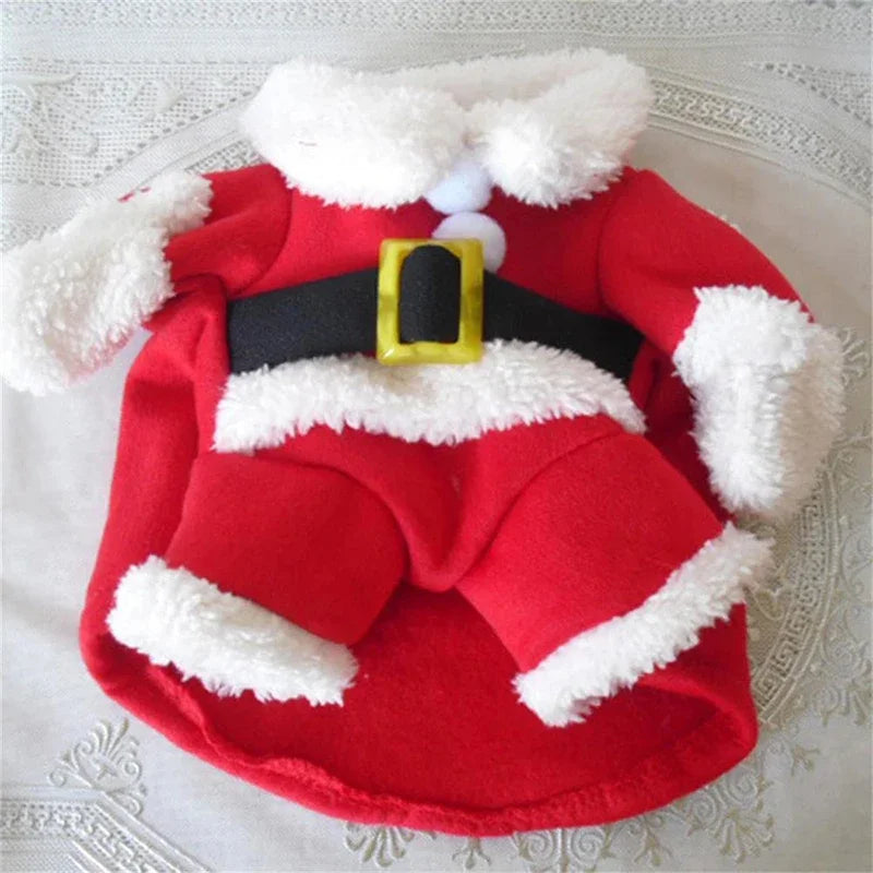Dog Santa Claus Christmas Costume for Small Dogs & Cats