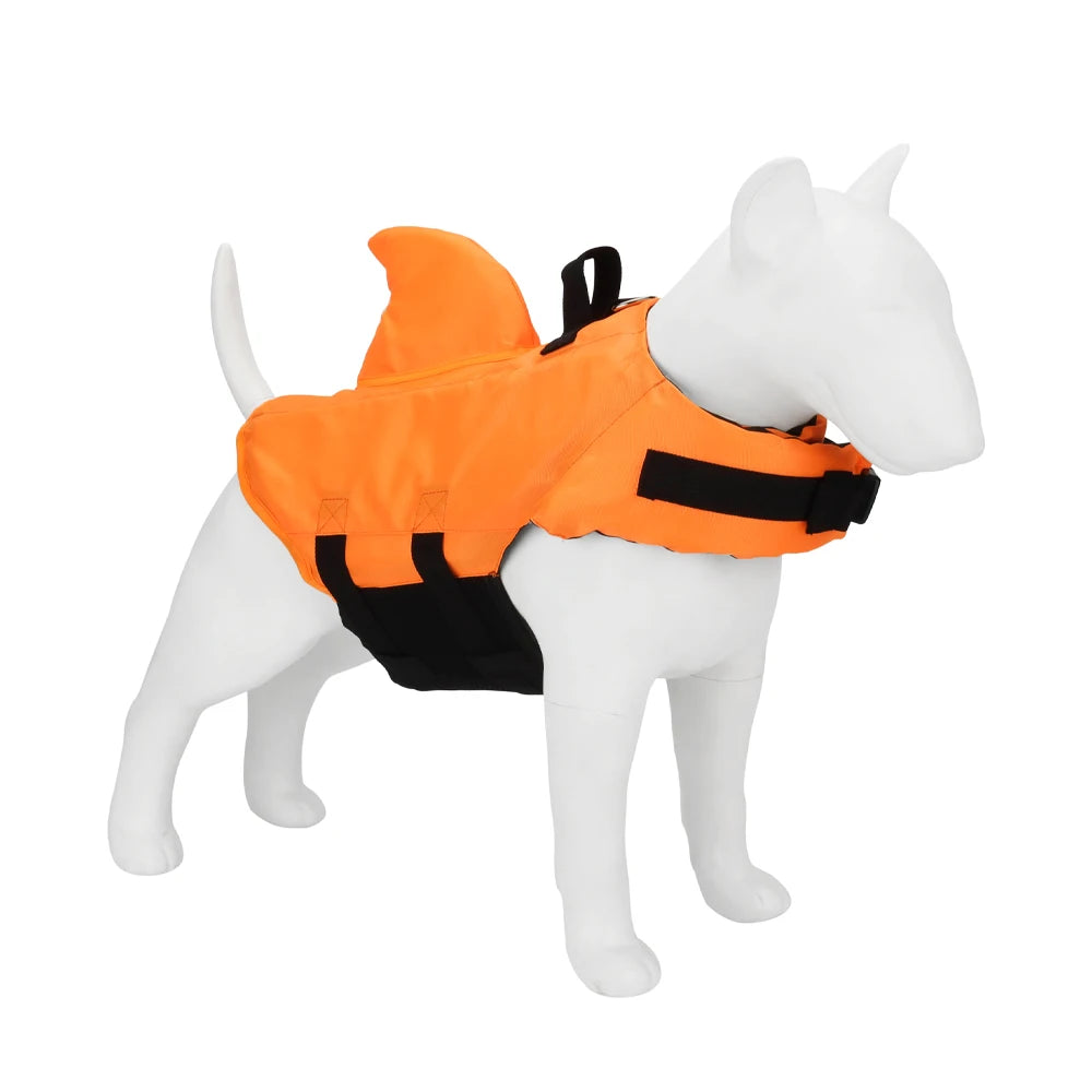 Shark Fin Dog Life Jacket, Adjustable Swim Vest for Small & Medium Dogs
