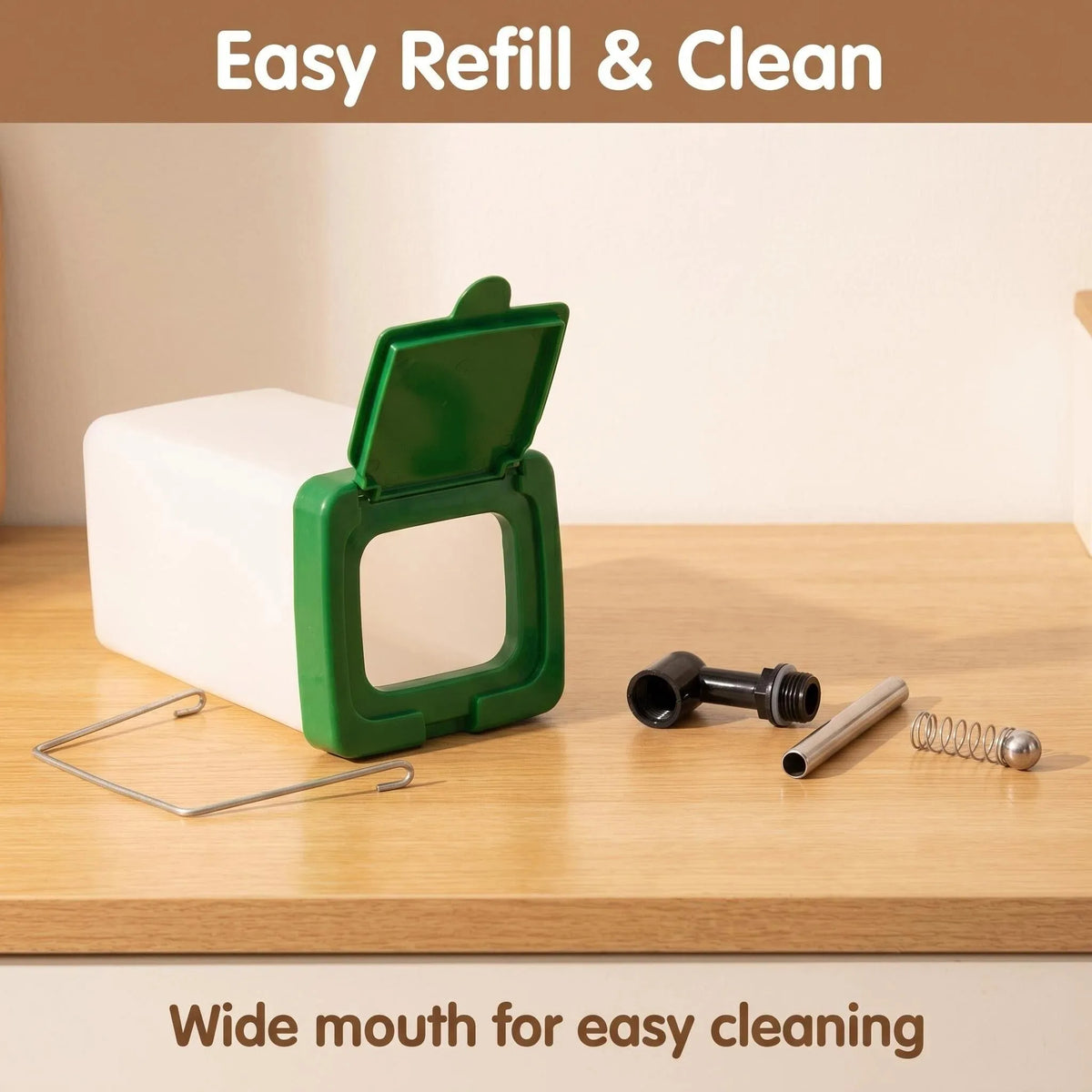 500ML/1L Pet Water Dispenser Hanging Cage Bottle with Stainless
