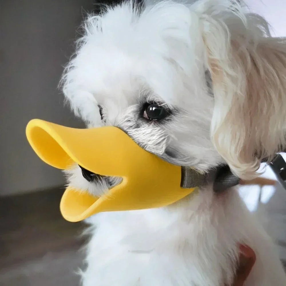 Silicone Duck Mouth Dog Muzzle, Anti-Bite Soft Mask for Dogs