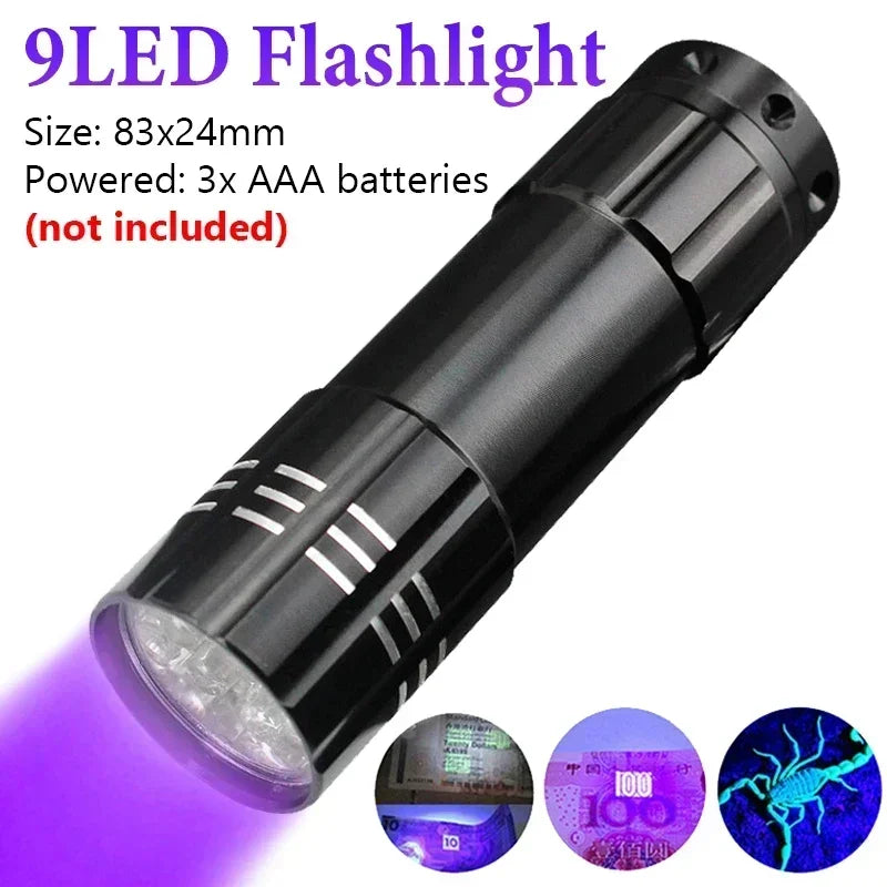 UV Black Light Flashlight for Detecting Pet Urine Stains on Carpet