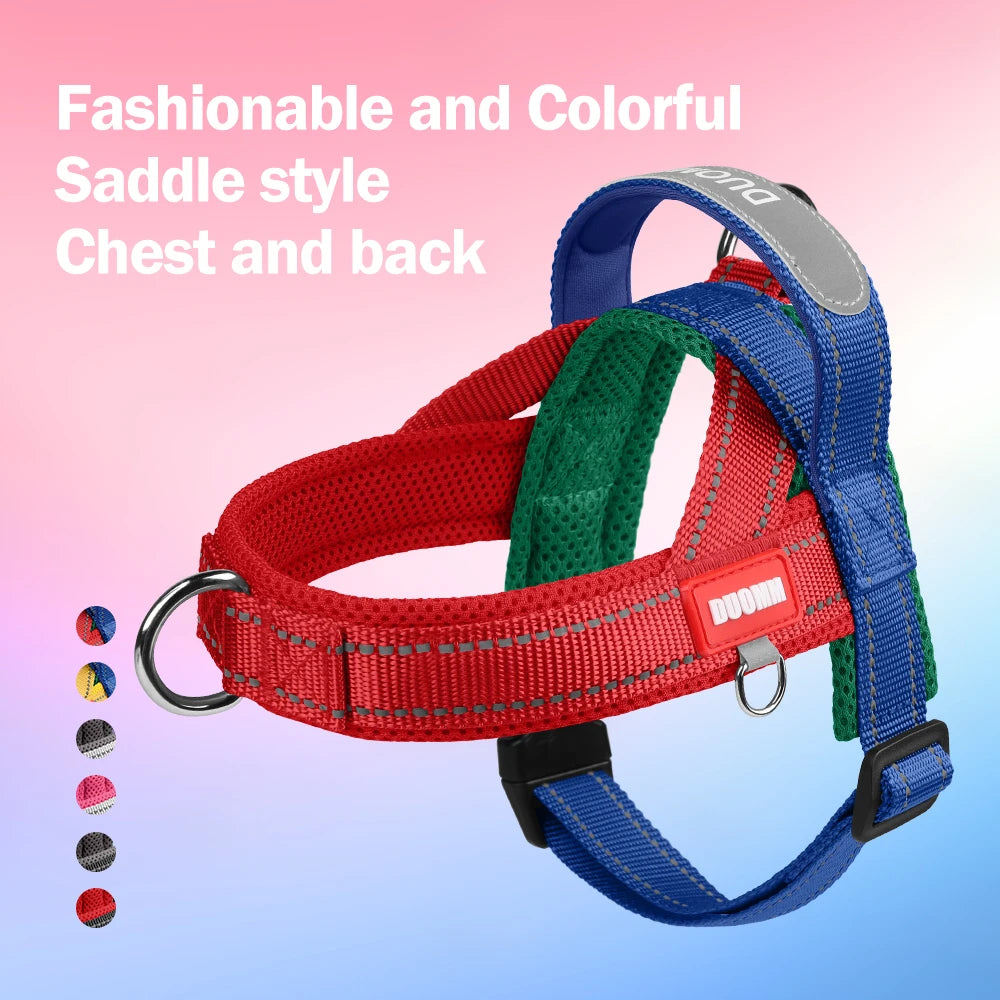 No-Pull Saddle-Style Dog Harness, Reflective Walking Vest