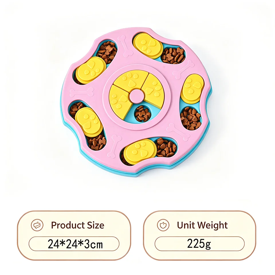 Dog Puzzle Slow Feeder Bowl – Interactive Treat Toy for Dogs & Cats