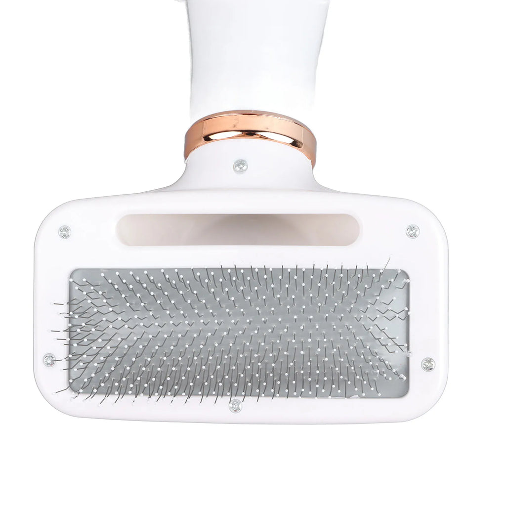 2-in-1 Handheld Pet Grooming Dryer with Slicker Brush for Dogs