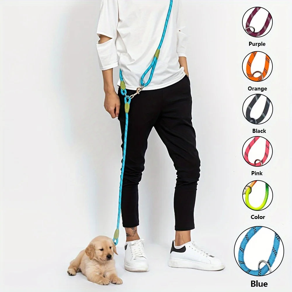 Hands-Free Reflective Dog Leash with Bungee, Crossbody Walking