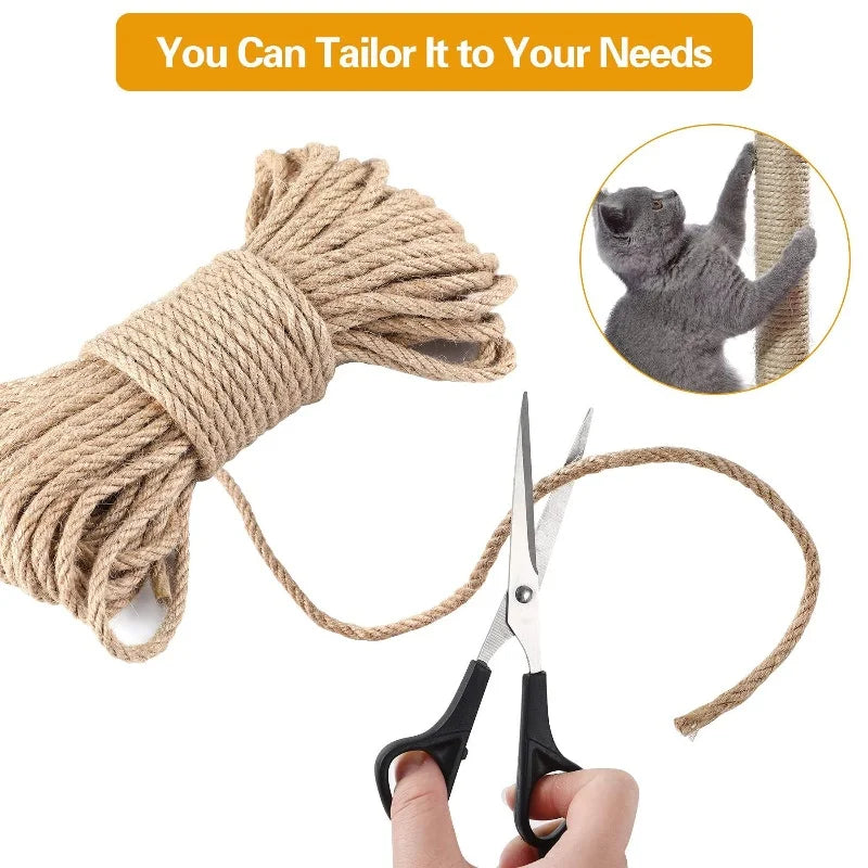 Natural Sisal Rope Cat Scratcher DIY Furniture Protector