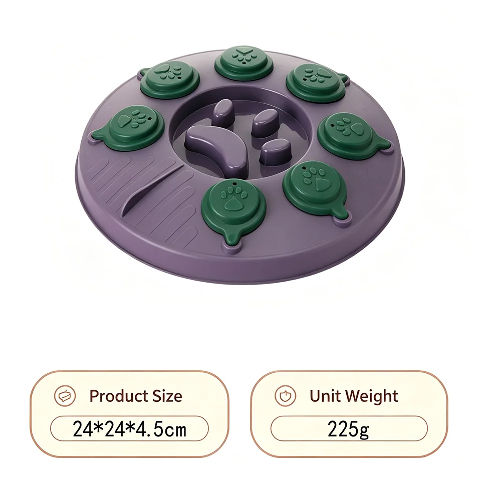 Dog Puzzle Slow Feeder Bowl – Interactive Treat Toy for Dogs & Cats