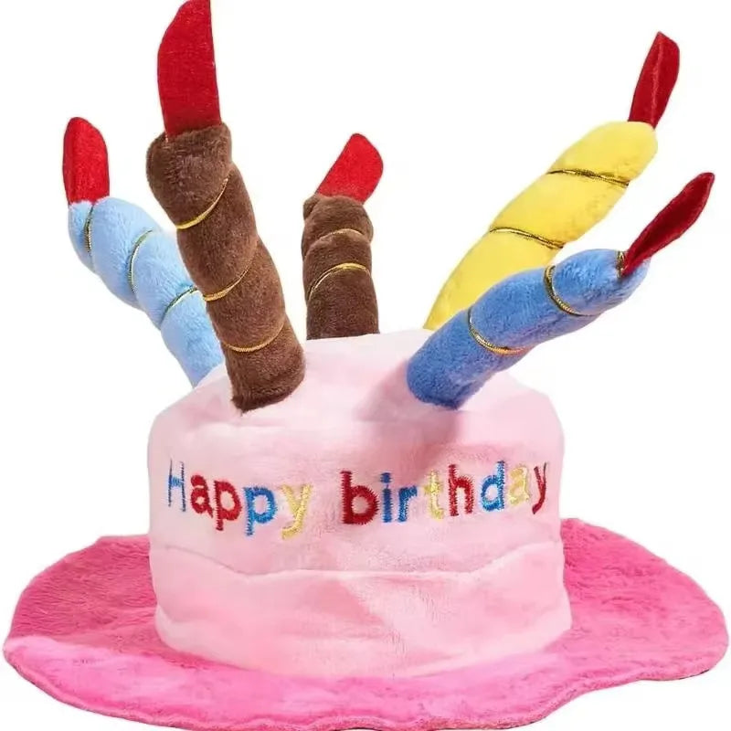 Dog Birthday Cake Hat, Cute Pet Party Headwear Cap